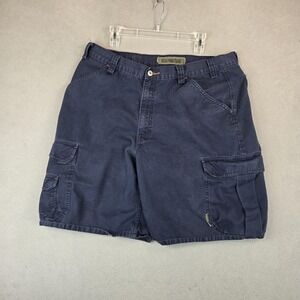 Silvertab Shorts Mens 36 Navy Blue Cargo Tactical Utility 100% Cotton Tag 38